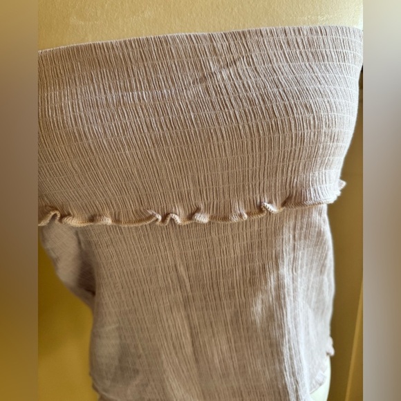 Free People Purple Smocked Ruffled Crop Top - Picture 3 of 9